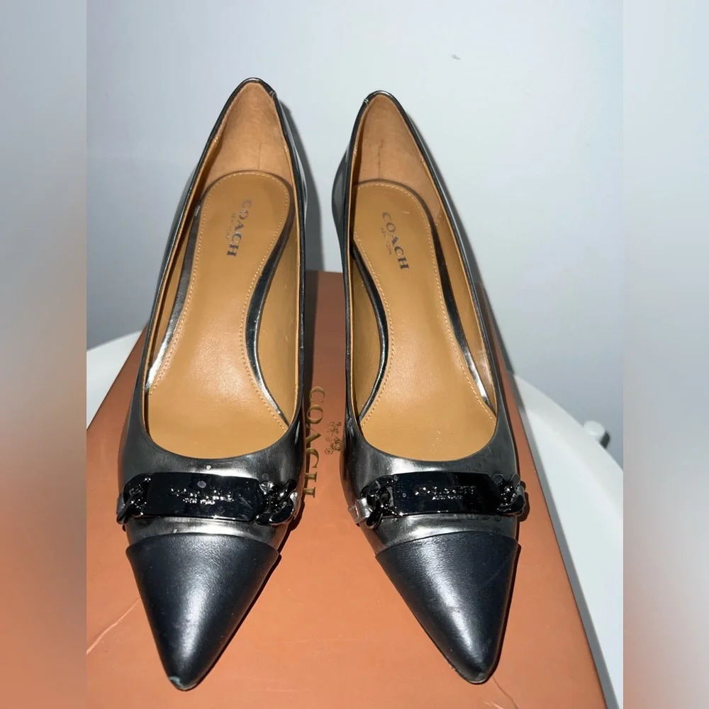 Coach Metallic Leather Sandal Size 5.5